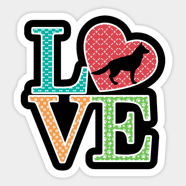 Love german shepherd best german shepherd Sticker by williamarmin